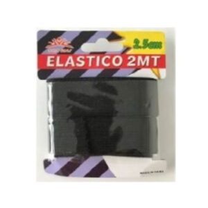2548 - Elastico negro 2,5cm x 2mts