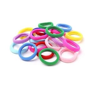2892 - Set 6 gomitas p/pelo colores lisas finas 7cm (venta mínima 12 unidades)