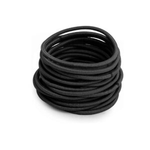 2676 - Set 20 gomitas negras super finitas 7cm (venta mínima 12 unidades)