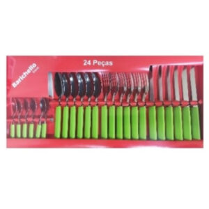 9541 - Juego de cubiertos Barichello x 24 Verde Jarra