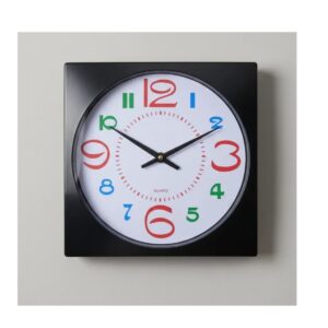 1955 - Reloj Cuadrado Para Pared 26cm