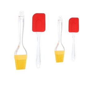 2872 - Set de 4 piezas de silicona 2 pinceles, cuchara y espátula