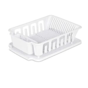 2243 - Escurridor para platos de plástico con posa cubiertos 44x30x20cm