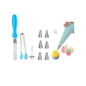 3284 - Set espátula, 5 picos metálicos, pinza manito, pincho y manga