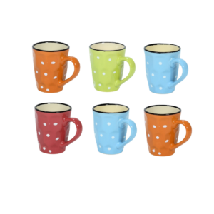2270 - Set 6 Tazas de cerámica en caja de regalo 7,5cmx8,5cm