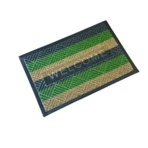 2083 - Alfombra Rectangular Antideslizante c/borde de Goma Welcome 38x58cm