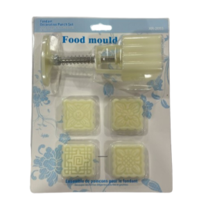 3571 - Set de 4 moldes fondant con eyector cuadrado