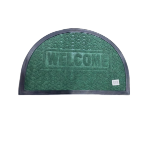 3832 - Alfombra Semicírculo Welcome c/borde de Goma 61x40cm