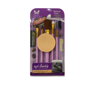CM4125 - Oferta Caja x 600 Unid - Set de pinceles y esponja para maquillaje 6 pzas (0154)