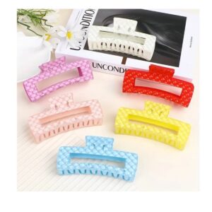 4153 - Broche para pelo rectangular 7,5x4cm (Vta mín 12Uni) (2047)