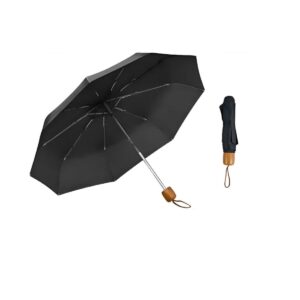 CM4168 - Oferta Caja x 100 Unid - Paraguas corto negro c/mango madera 0918