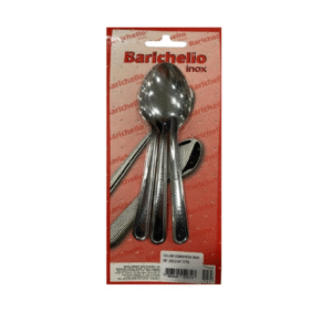 9562 - Set 3 Cucharas Postre Plateadas en Blíster Barichello 13,5cm