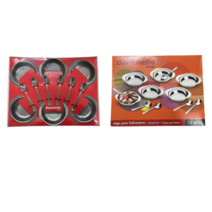 9565 - Juego Para Postre en Caja 12 Pzs (compoteras y cuharas) Acero Barichello