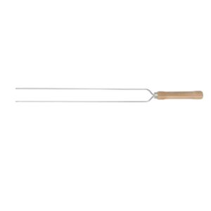 9568 - Pincho Doble Para Asar Mango Madera 95cm