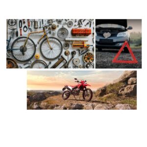 Autos, bicicletas y motos
