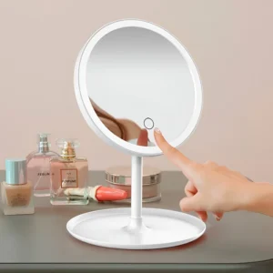 CM4310 - Oferta Caja x 48 Unid - Espejo redondo luz led 17 cm recargable 3 modos (3425)