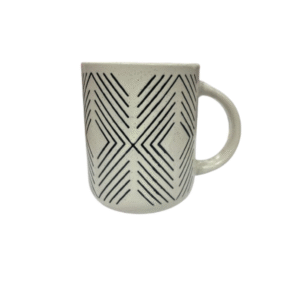 CM4351 - Oferta Caja x 48 Unid - Taza de cerámica triángulos 10x9cm (1138)