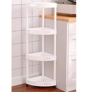 CM44973 - Oferta Caja x 16 Unid - Rack para baño triangular c/ruedas 4 estantes, 86x34x24cm (0664)