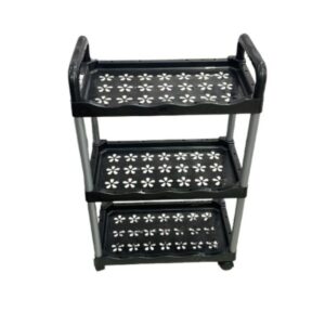 44978 - Rack multifuncional 3 estantes c/rueditas 80x48x26cm (2167)