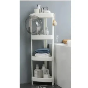 44979 - Rack organizador para baño, triangular con 4 estantes 90x40x29cm (1142)