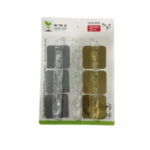 CM4390 - Oferta Caja x 160 Unid - Set 9 ganchos acrílicos 3 colores c/adhesivo (0019)