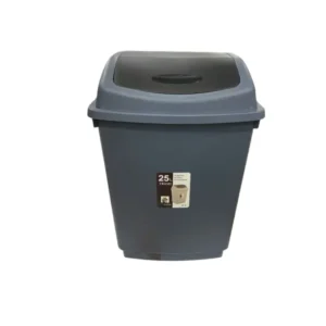 CM4437 - Oferta Caja x 24 Unid - Papelera plástico 25Lts tapa vaivén 36x32x22cm (1370)