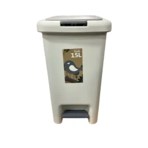 CM45002 - Oferta Caja x 12 Unid - Papelera plástico rect con pedal y push 15Lts (3086) 39x22x28cm