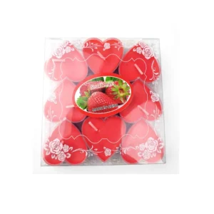 45057 - Set 9 velas corazón surtidas 3.5x3.5x3.5cm