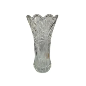 45068 - Florero vidrio estriado tulipa 28X14cm (3034)
