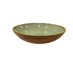 45100 - Bowl cerámica chato combinado 21x5,5cm