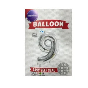 45182 - Globo Inflable Plateado 16' número 9