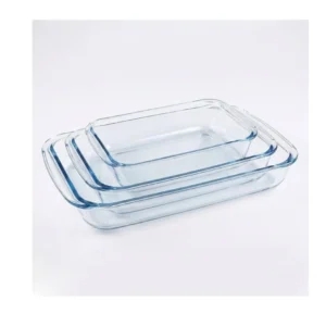 4456 - Set 3 asaderas rectangulares horno 1, 1.6 y 2.2Lts (1404)