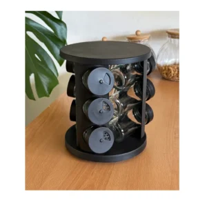 CM4492 - Oferta Caja x 12 Uni - Especiero 9 Pzas giratorio 360° 19x16x5 cm (0024)
