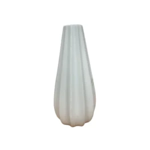 45006 - Florero cerámica tipo cono c/diseño (2412) 21x7.5cm
