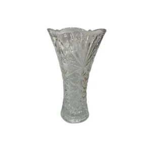 45067 - Florero vidrio estriado tulipa 24x13cm (0023)
