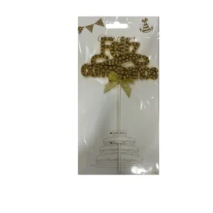 CM45158 - Oferta Caja x 600 Unid - Cake Topper Happy Party Colores surtidos (2166)