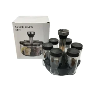 CM4441 - Oferta Caja x 24 Unid - Especiero giratorio 6 pzas frasco vidrio (0320)