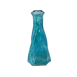 4419 - Florero vidrio estriado 19cm (4230)
