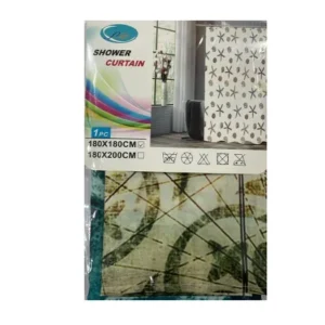 CM4446 - Oferta Caja x 72 Unid - Cortina para baño símil tela estampada 180x180cm (0031)