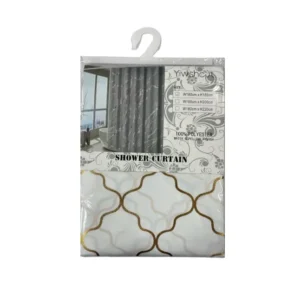 CM4447 - Oferta Caja x 72 Unid - Cortina para baño lisa símil tela diseño 180x180cm (6828)