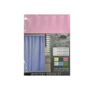 CM4444 - Oferta Caja x 72 Unid - Cortina para baño rayas símil tela 180x180cm (0017)