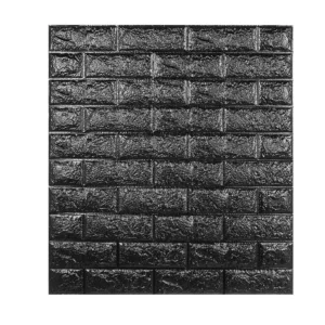 45018 - Lámina autoadhesiva diseño ladrillo negro 70x77cm (1531)